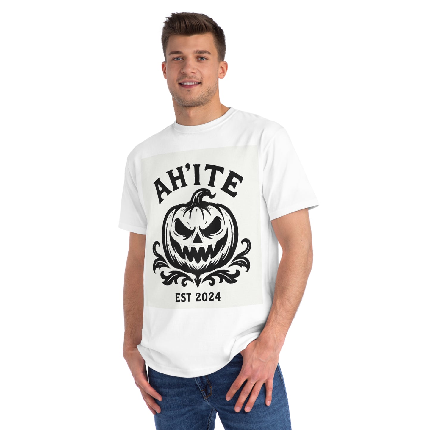Organic Classic Halloween T-Shirt, Unisex Pumpkin Shirt, Spooky Season Apparel, Fall Celebration Tees, October Shirt, Unique Gift